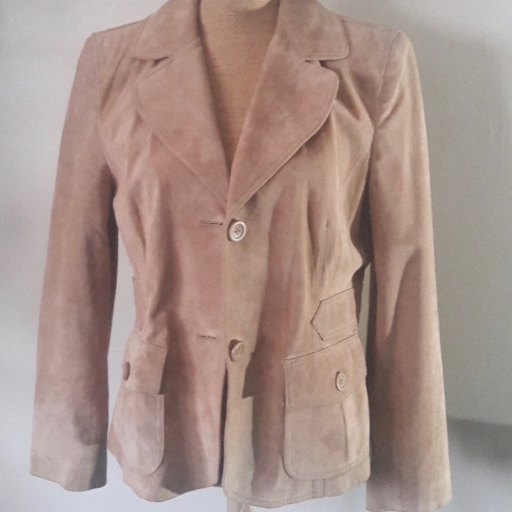 Anne Taylor LOFT Tan/Beige Suede Jacket 12